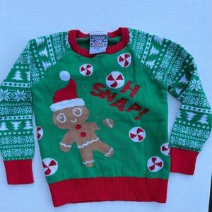 boys holiday sweater  2T Gingerbread “Oh Snap” Holiday Sweater